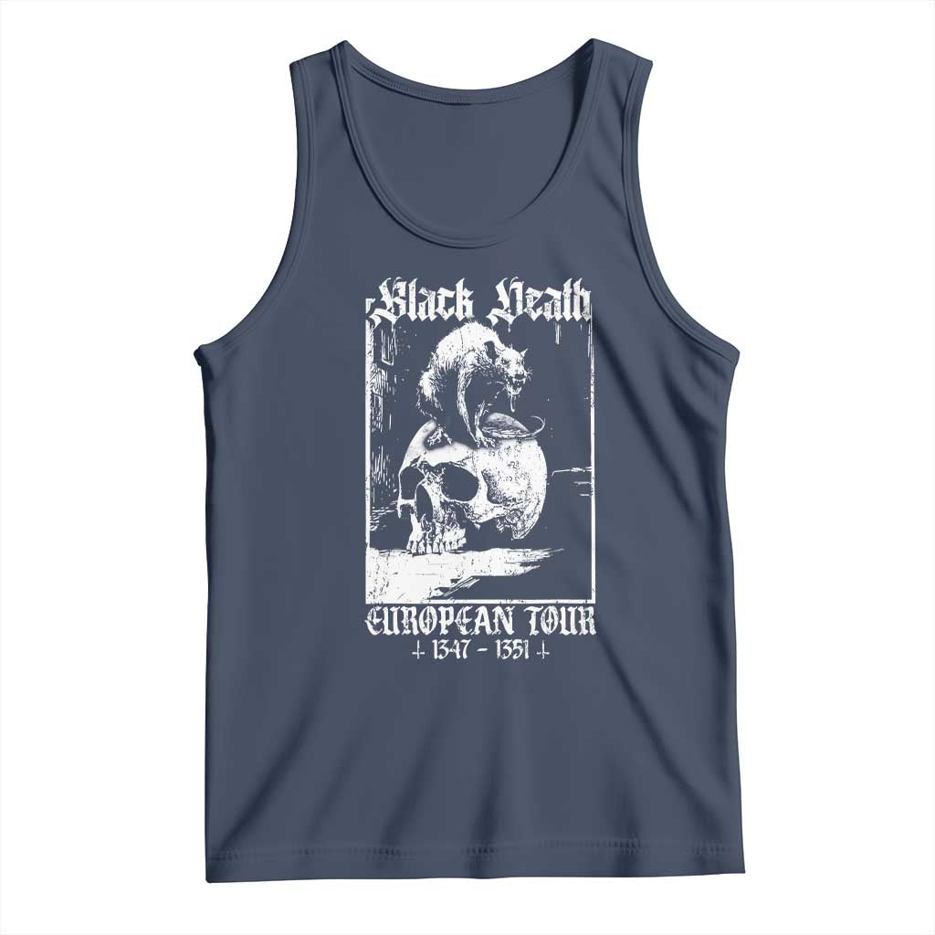 Black Death European Tour Tank Top Plague Rat Medieval History Skull Gothic - Wonder Print Shop
