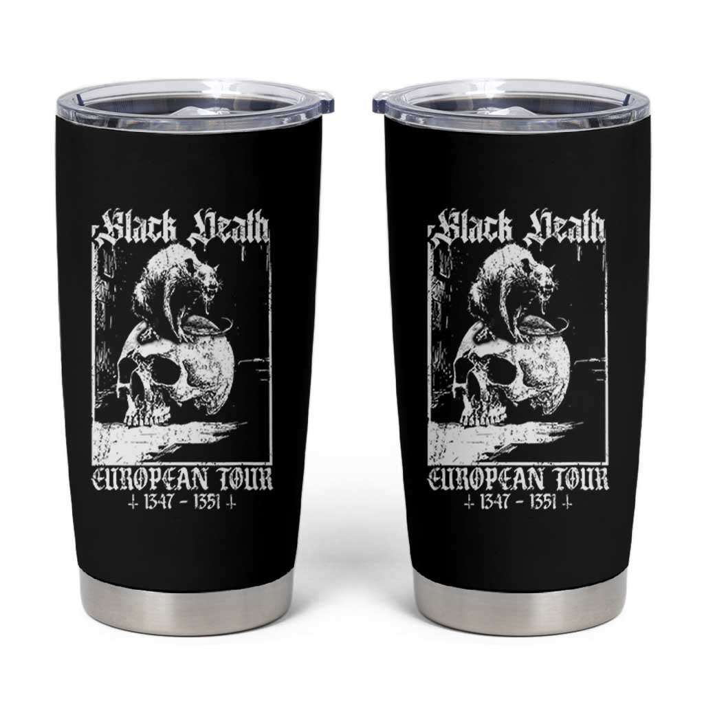 Black Death European Tour Tumbler Cup Plague Rat Medieval History Skull Gothic - Wonder Print Shop