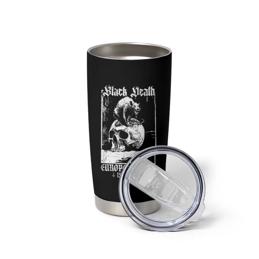 Black Death European Tour Tumbler Cup Plague Rat Medieval History Skull Gothic - Wonder Print Shop