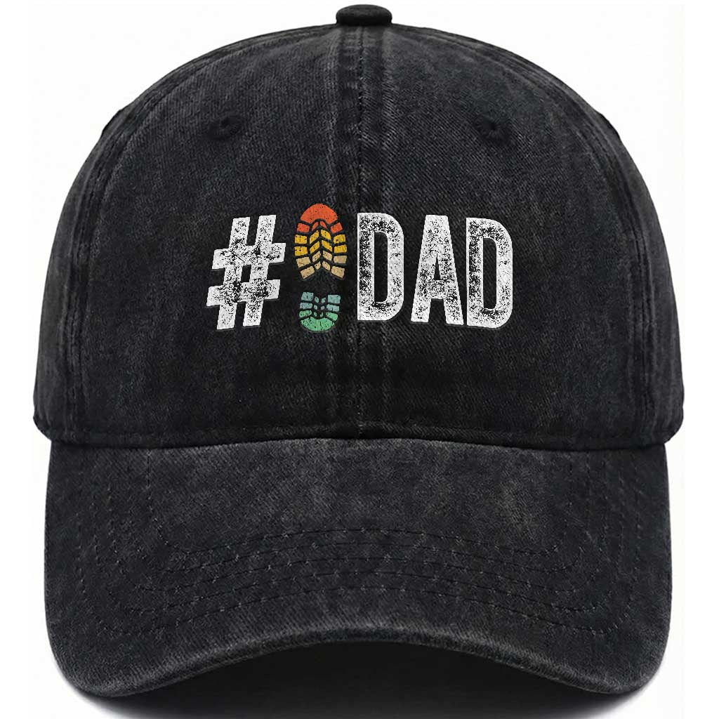 Funny Number Stepdad Bonus Dad Father's Day Washed Cotton Baseball Cap