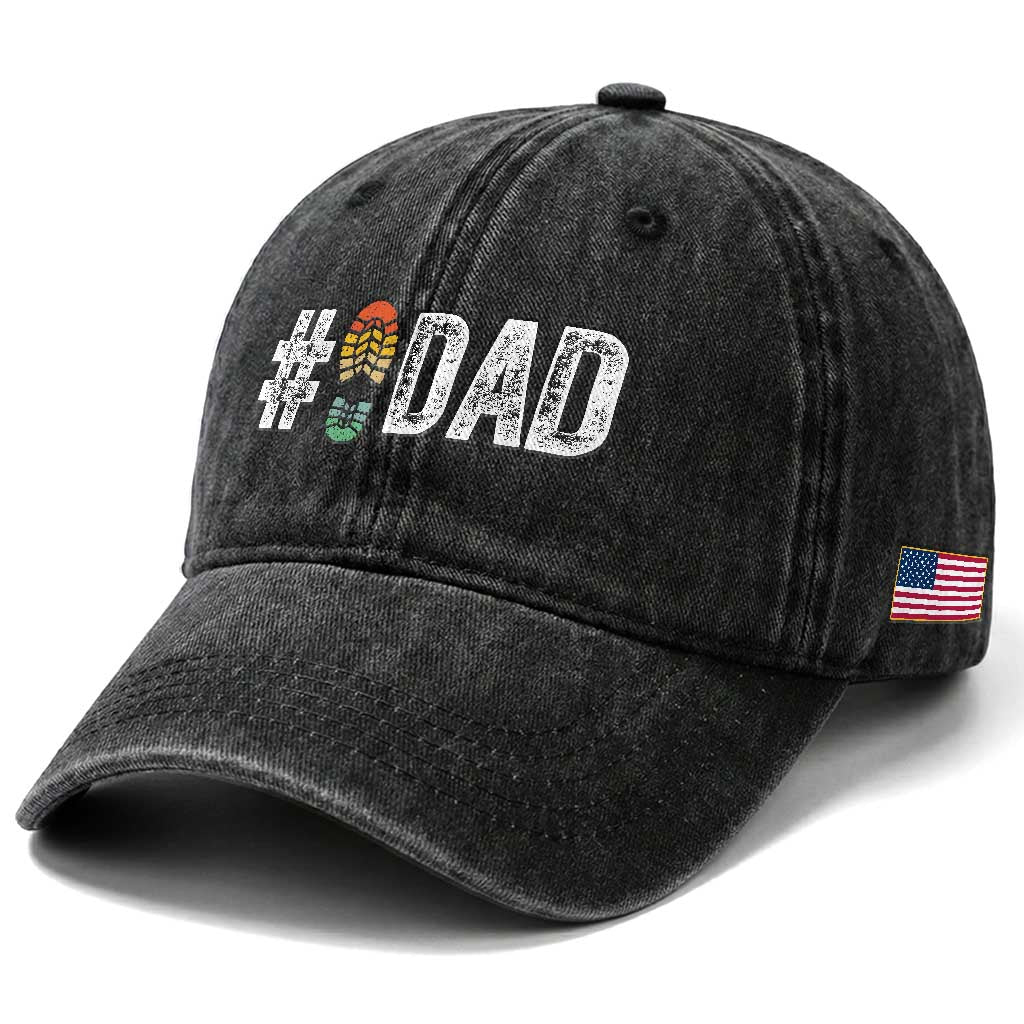 Funny Number Stepdad Bonus Dad Father's Day Washed Cotton Baseball Cap