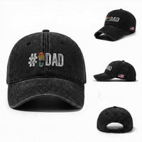 Funny Number Stepdad Bonus Dad Father's Day Washed Cotton Baseball Cap