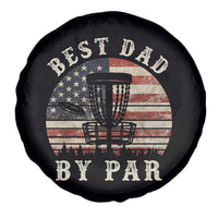 Funny Disc Golf Dad Best Dad By Par Spare Tire Cover Vintage American Flag Fathers Day