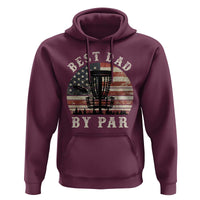 Funny Disc Golf Dad Best Dad By Par Hoodie Vintage American Flag Fathers Day