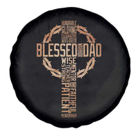 Blessed Dad Christian Spare Tire Cover Religious Cross Fathers Day