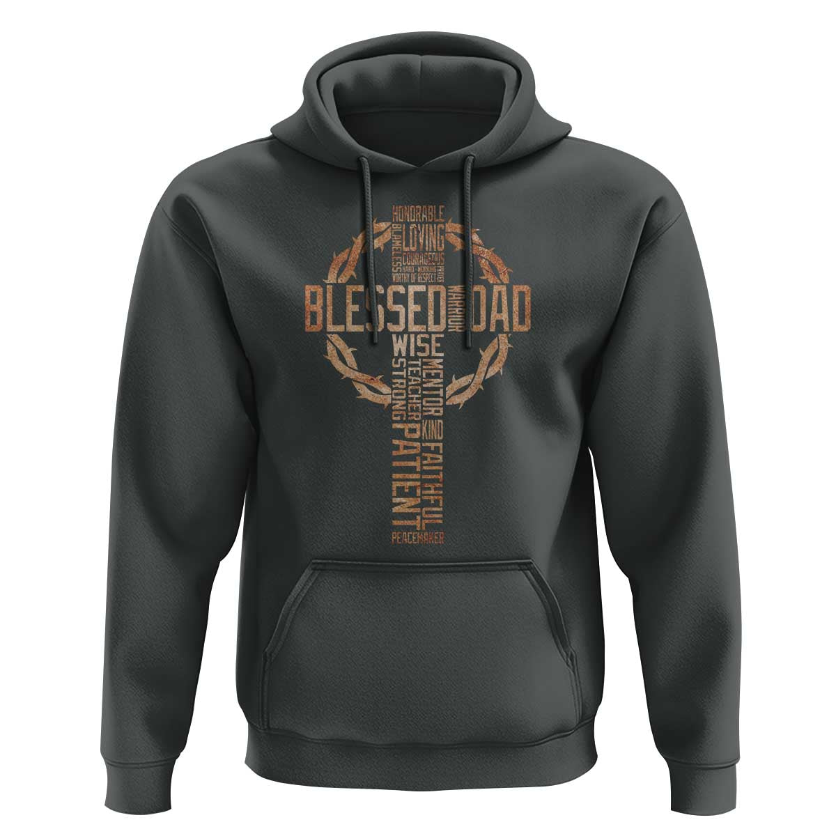 Blessed Dad Christian Hoodie Religious Cross Fathers Day