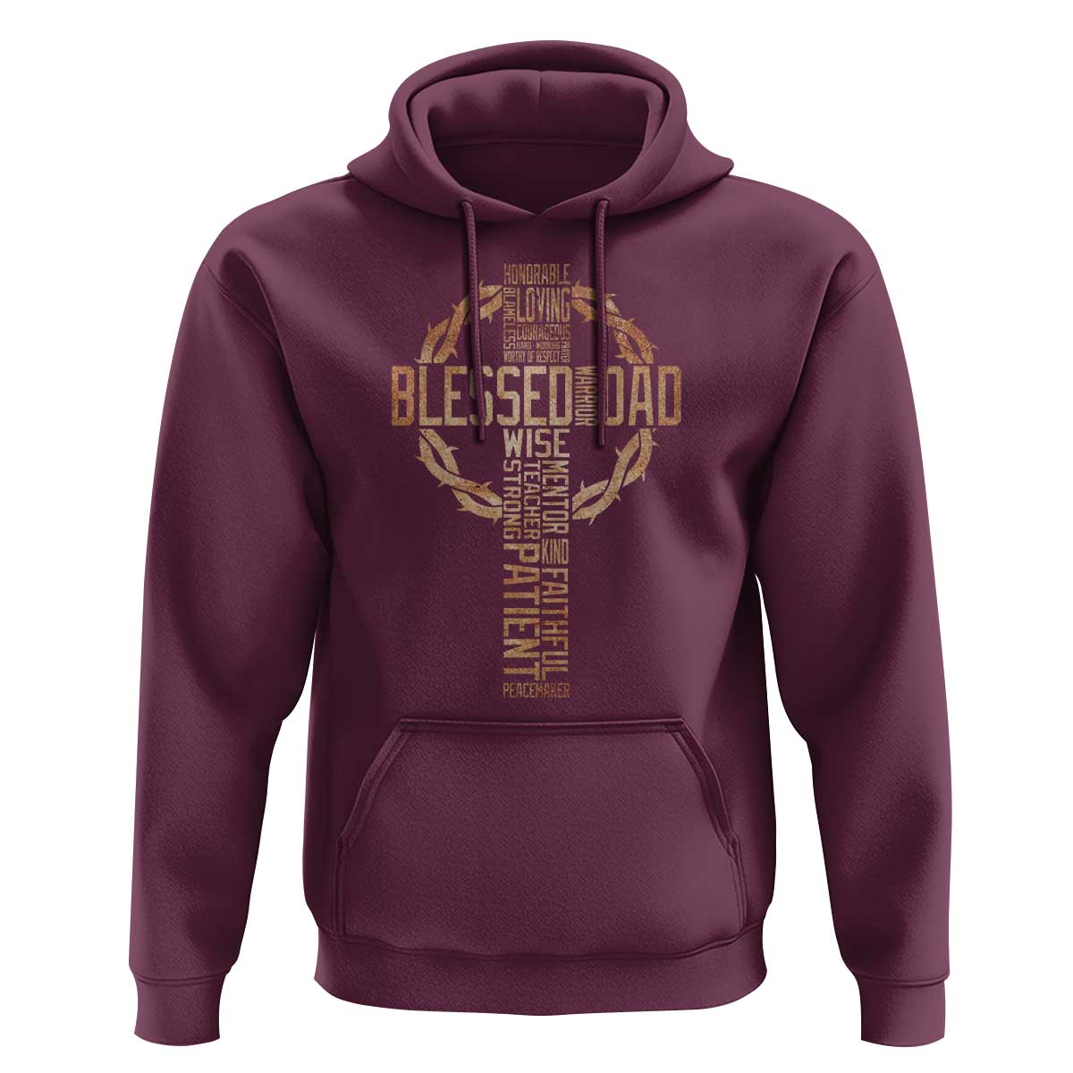 Blessed Dad Christian Hoodie Religious Cross Fathers Day