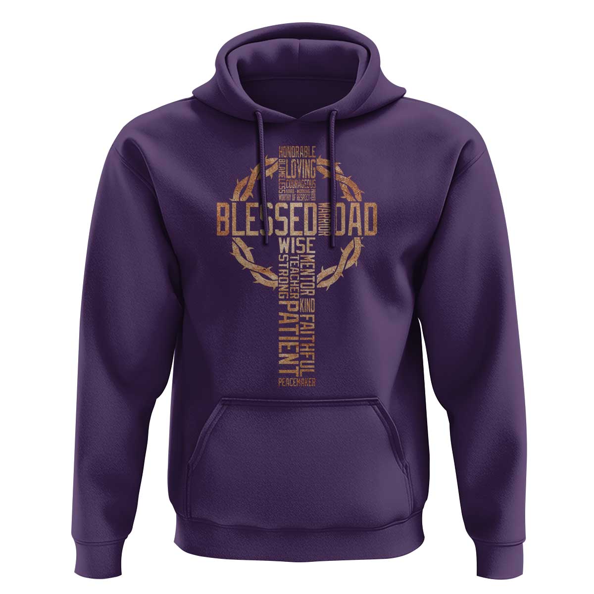 Blessed Dad Christian Hoodie Religious Cross Fathers Day