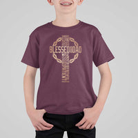 Blessed Dad Christian T Shirt For Kid Religious Cross Fathers Day