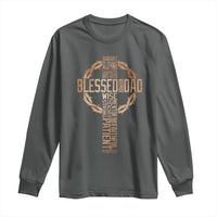 Blessed Dad Christian Long Sleeve Shirt Religious Cross Fathers Day