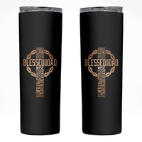 Blessed Dad Christian Skinny Tumbler Religious Cross Fathers Day