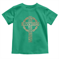 Blessed Dad Christian Toddler T Shirt Religious Cross Fathers Day