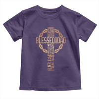 Blessed Dad Christian Toddler T Shirt Religious Cross Fathers Day