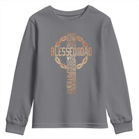 Blessed Dad Christian Youth Sweatshirt Religious Cross Fathers Day