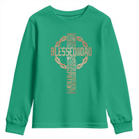 Blessed Dad Christian Youth Sweatshirt Religious Cross Fathers Day