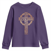 Blessed Dad Christian Youth Sweatshirt Religious Cross Fathers Day
