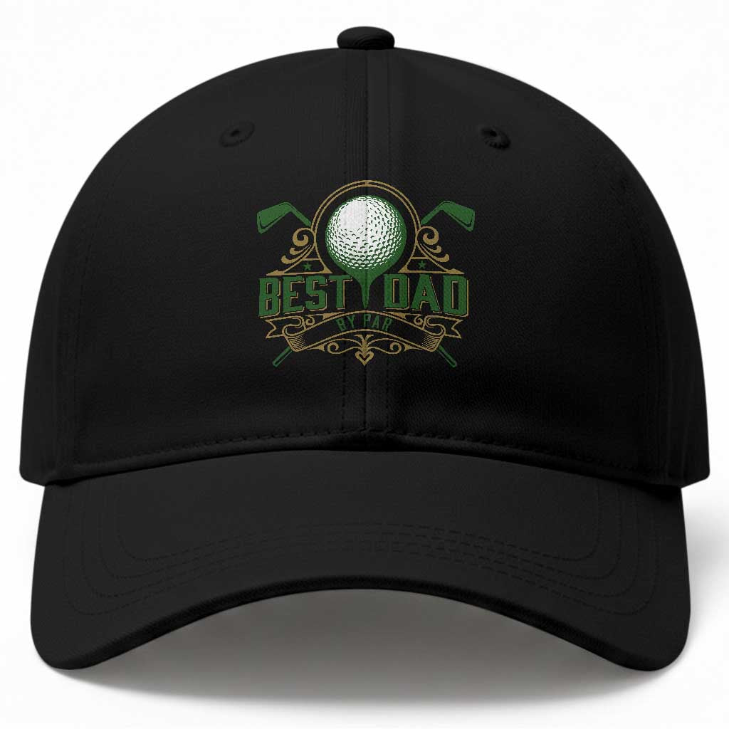 Funny Golfing Dad Baseball Cap Best Dad By Par Fathers Day