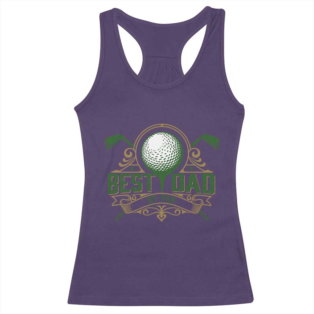 Funny Golfing Dad Racerback Tank Top Best Dad By Par Fathers Day