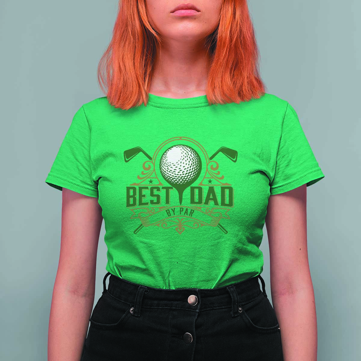 Funny Golfing Dad T Shirt For Women Best Dad By Par Fathers Day