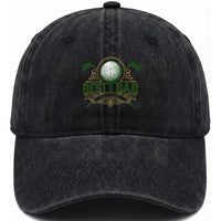 Funny Golfing Dad Washed Cotton Baseball Cap Best Dad By Par Fathers Day