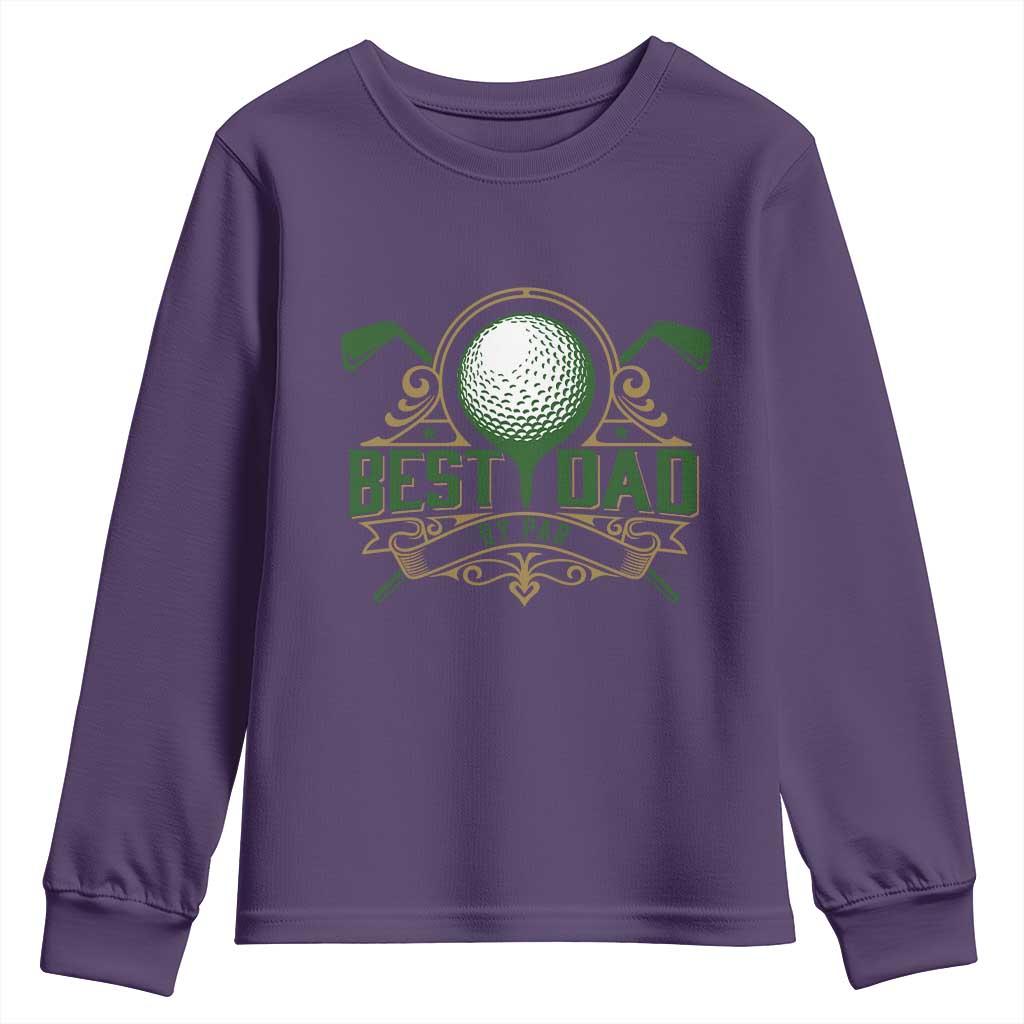 Funny Golfing Dad Youth Sweatshirt Best Dad By Par Fathers Day