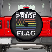 Funny LGBTQ This Is My Pride Flag Spare Tire Cover Rainbow American Flag - Wonder Print Shop