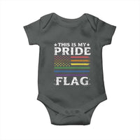 Funny LGBTQ This Is My Pride Flag Baby Onesie Rainbow American Flag - Wonder Print Shop