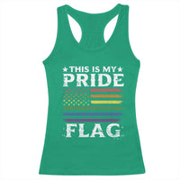 Funny LGBTQ This Is My Pride Flag Racerback Tank Top Rainbow American Flag - Wonder Print Shop