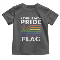 Funny LGBTQ This Is My Pride Flag Toddler T Shirt Rainbow American Flag - Wonder Print Shop