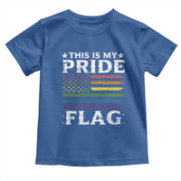 Funny LGBTQ This Is My Pride Flag Toddler T Shirt Rainbow American Flag - Wonder Print Shop