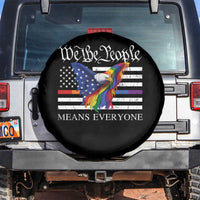 We The People Means Everyone US Constitution LGBT Pride Spare Tire Cover Rainbow Bald Eagle