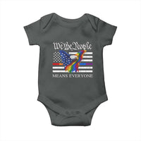 We The People Means Everyone US Constitution LGBT Pride Baby Onesie Rainbow Bald Eagle
