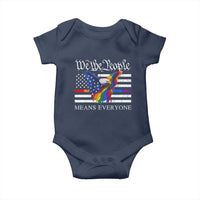We The People Means Everyone US Constitution LGBT Pride Baby Onesie Rainbow Bald Eagle