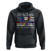 We The People Means Everyone US Constitution LGBT Pride Hoodie Rainbow Bald Eagle