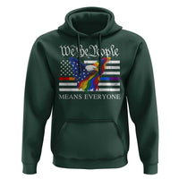 We The People Means Everyone US Constitution LGBT Pride Hoodie Rainbow Bald Eagle