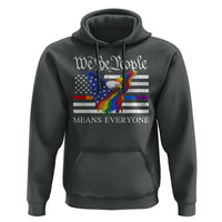We The People Means Everyone US Constitution LGBT Pride Hoodie Rainbow Bald Eagle