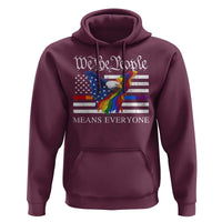 We The People Means Everyone US Constitution LGBT Pride Hoodie Rainbow Bald Eagle