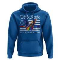 We The People Means Everyone US Constitution LGBT Pride Hoodie Rainbow Bald Eagle