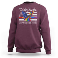We The People Means Everyone US Constitution LGBT Pride Sweatshirt Rainbow Bald Eagle