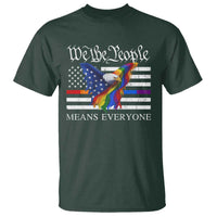 We The People Means Everyone US Constitution LGBT Pride T Shirt Rainbow Bald Eagle