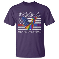 We The People Means Everyone US Constitution LGBT Pride T Shirt Rainbow Bald Eagle