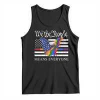 We The People Means Everyone US Constitution LGBT Pride Tank Top Rainbow Bald Eagle