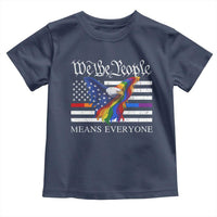 We The People Means Everyone US Constitution LGBT Pride Toddler T Shirt Rainbow Bald Eagle
