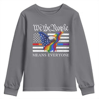 We The People Means Everyone US Constitution LGBT Pride Youth Sweatshirt Rainbow Bald Eagle
