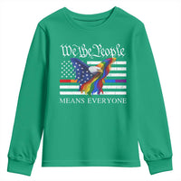 We The People Means Everyone US Constitution LGBT Pride Youth Sweatshirt Rainbow Bald Eagle
