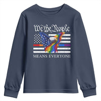 We The People Means Everyone US Constitution LGBT Pride Youth Sweatshirt Rainbow Bald Eagle