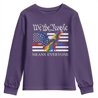 We The People Means Everyone US Constitution LGBT Pride Youth Sweatshirt Rainbow Bald Eagle
