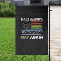 Funny Make America Gay Again 8647 Garden Flag Rainbow Betsy Ross Flag - Wonder Print Shop