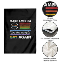 Funny Make America Gay Again 8647 Garden Flag Rainbow Betsy Ross Flag - Wonder Print Shop