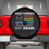 Funny Make America Gay Again 8647 Spare Tire Cover Rainbow Betsy Ross Flag - Wonder Print Shop